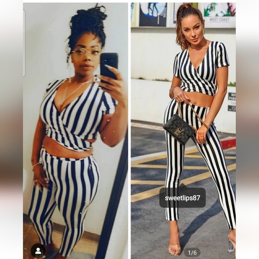 2 piece black and white Beetlejuice set